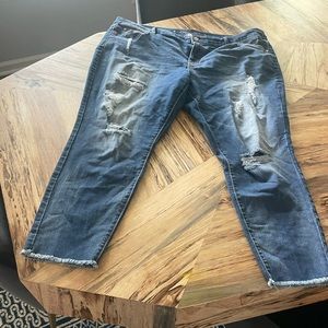 J Lo Distressed Skinny